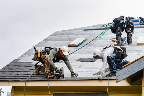 Professional Gutter Installation technician working in Seymour, CT